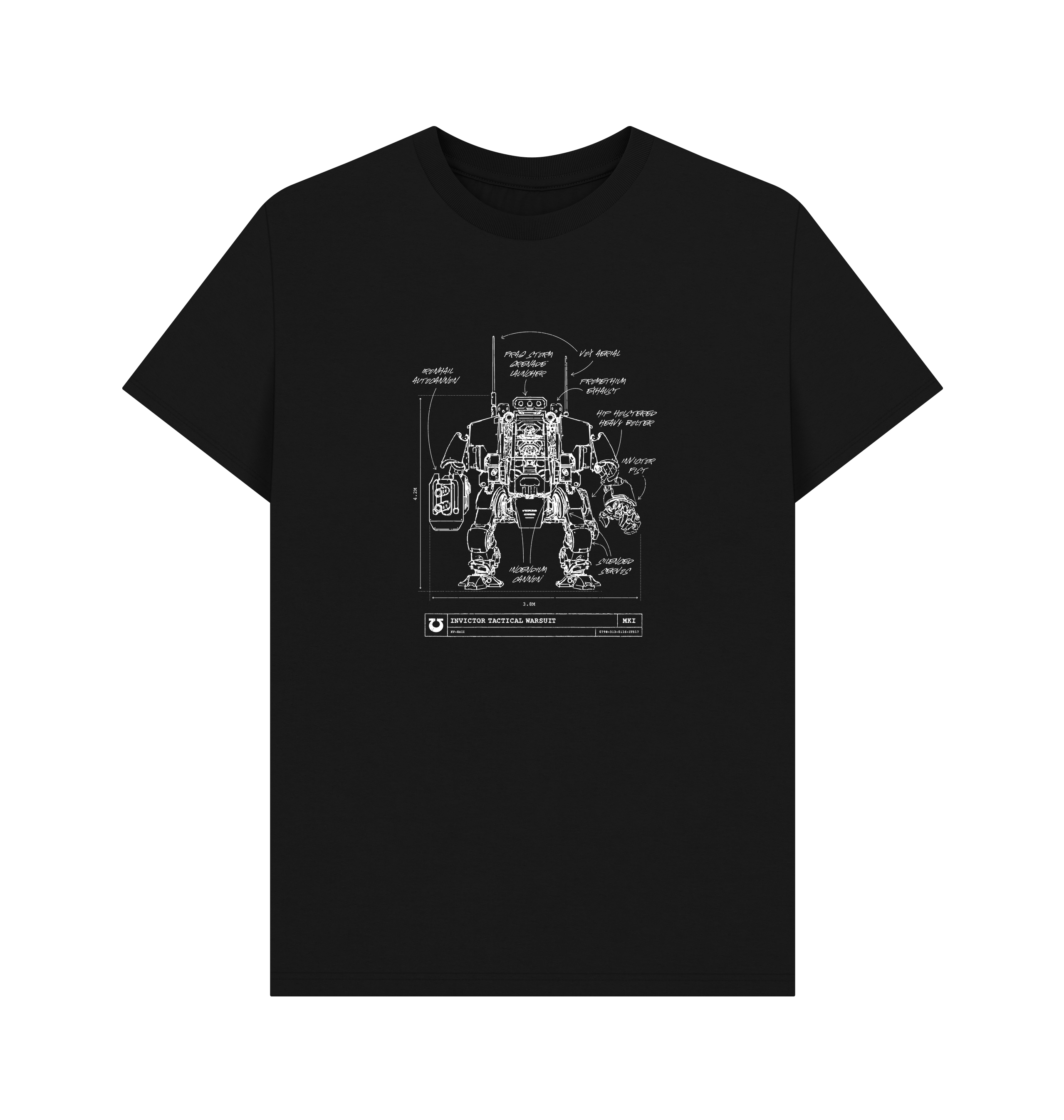 Black Ultramarines Invictor Warsuit T Shirt